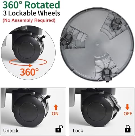 ORIMERC 3 Pack Plant Caddy with Wheels Heavy Duty 14 inch Plant Saucer Self-Watering Design, Movable Wheeled Round Planter Stand Coaster Trolley, Flower Pot Dolly on Rolling Caster Indoor Outdoor - Image 3