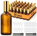 Cocurb 35Pcs 4 oz Amber Glass Spray Bottles with Luxury Gold Sprayers&Caps by Cocurb