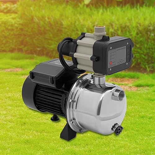 Well Pump, 1.5 HP 115V Water Transfer, Sprinkler Booster Jet Pumps with Automatic Controller for Garden Lawn Irrigation System - Image 2