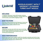 Underhill NozzleLocker Garden Water Hose Nozzle Kit, Sprayer, Jet, Fog, Mister, Heavy-Duty Metal and Rubber, with 1 InchMagnum UltraMax Turbo Shift Nozzle, HP-K5 - Image 3