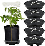 5-Pack 12" Self Watering Pots for Indoor Plants, Plastic Plant Saucer, Bottom Plant Water Catcher Tray, Indoor/Outdoor Greenhouse Garden Auto-Irrigation System for 5 Gallon Fabric Grow Bag by Unknown