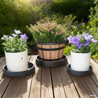 Plant Saucer Tray for Ceramic Plastic Pots, 18 inch Plant Saucers for Indoors, Pot Saucers Trays, Bird Bath Bowls, Flower Planter Water Drip Trays for Pots Base (18", Black) - Image 6