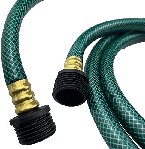 Darnassus PVC Garden Hose 1/2 Inch, 50 FT Flexible Water Hose Green with Male and Female Plastic Fittings - No Leaking and Lightweight for Household Outdoors Lawns Patio - Image 2