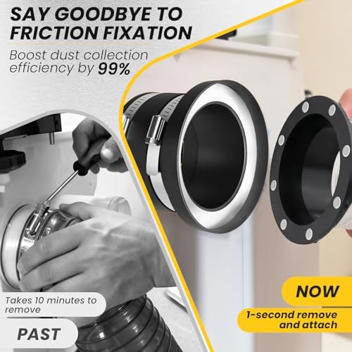 4" to 2-1/2" Magnetic Dust Collection Fittings,8 high-strength magnets,One-to-Many Magnetic Starter Kit,1s connect and disconnect—enabling efficient hose transfer between different machines - Image 3