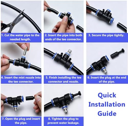 Greenhouse Irrigation Kit, Plant Misting System W/Adjustable Flow - Image 6