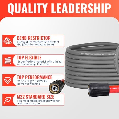 YAMATIC Pressure Washer Gun Hose Kit Stainless Steel Wand - Image 6