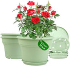 Pottiffe Plant-Pots-Planters-Indoor-Outdoor, 16 inch 4 Pack Green by Pottiffe