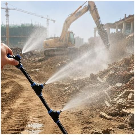 Construction Site Misting Kit with Proof Hose & Brass Nozzles by Unknown