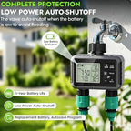 16-Nozzle Oscillating Sprinkler with Dual-Zone Sprinkler Water Timer, Automatic Rocking Sprinkler, Oscillating Water Sprinklers for Lawn Yard Garden Watering (Standard, with Single-Zone Timer) - Image 2