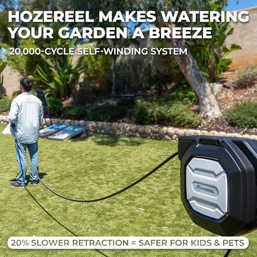 Retractable Garden Hose Reel 5/8" x 100 ft, Metal Bracket Design - Image 4