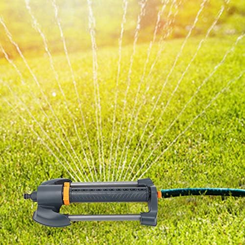 Garden Sprinkler, 20 Hole Metal Base Rotating Oscillating, Adjustable Spray Angle for Garden Lawn Park Plant Outdoor - Image 7