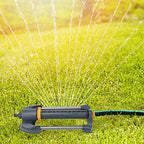 Lawn Sprinkler, Sprinkler with 20 Hole Nozzles, Metal Base Lawn Rotating Oscillating Sprinkler, Rotating Garden Sprinkler, Water Sprinkler for Home Lawn & Garden - Image 2