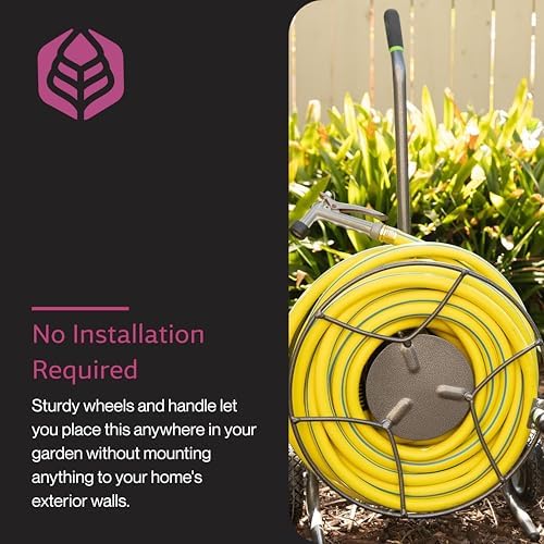 Yard Butler IHTC-1 Compact Garden Hose Truck, 100 ft - Backyard Hose Reel Cart for Convenient Storage - Lawn Care Essential - Tangle & Kink-Free - Rust-Resistant - Leakproof - Easy to Use - Image 3