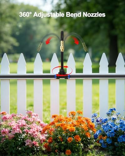 Drip Irrigation System 200FT 5/16", 2026-Upgrade Garden Sprinkler Kit with 32PCS 360° Adjustable Copper Nozzles, Automatic Misting Watering System for Raised Beds, Greenhouse, Lawn, Patio, Yard - Image 2