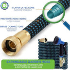 J&B XpandaHose 100ft Expandable Garden Hose, Lightweight, Brass Connectors - Image 2