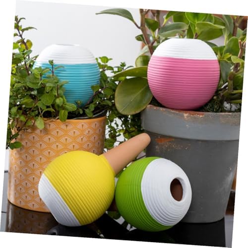 LABRIMP 4pcs Red Soil Globe Plant Watering Spikes for Garden Pots - Image 5