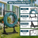 BOLITE Garden Hose Holder, Heavy Duty Freestanding Water Hose Holder, 150ft - Image 3