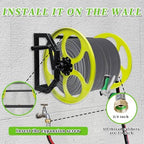 400FT Wall/Floor Mount Garden Hose Reel with Crank, for 5/8", - Image 3