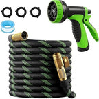 100ft Non-Expanding Garden Hose, 3/4" GHT Kink-Free Water Hose with 10 Function Nozzle, Flexible Outdoor Hose for Yard, Garden, Car Washing by Unknown