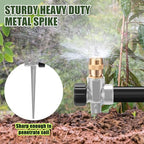 Tioncy 4 Pack Metal Lawn Sprinklers with Adjustable Brass Nozzle, Grey - Image 5