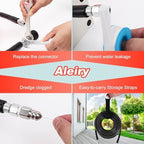 Sewer Jetter Kit for Pressure Washer,Water Jet Drain Cleaning Hose with Corner Rotating Button Spring Nose 1/4" NPT Sewer Cleaning Tool High-Pressure Nozzles,5800 PSI 50 FT - Image 6