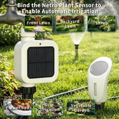 Netro Solar Powered Sprinkler Timer for Garden Hose 2.4G WiFi APP Control - Image 3