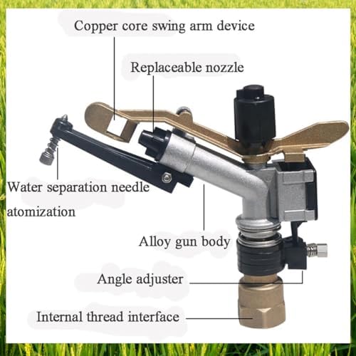 1" Agriculture Farm Irrigation Sprinkler Watering Spray 360° Rotary - Image 5