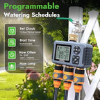 Insoma Water Timer with Brass Inlet, 3 Independent Zones Outdoor Hose Timer for Garden Faucet with Auto/Manual/Rain Delay Mode, IPX5 Waterproof, Sprinkler Irrigation Controller for Yard Lawn - Image 3
