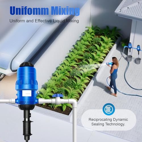 0.4%~4% Adjustable Fertilizer Injector, Water Powered Chemical Liquid Doser Dispenser, 5.2~660.43 gallons/h Drip Irrigation Injector, Dosing Pump for Industry Garden Hose Livestock - Image 3