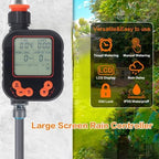 Water Timers for Hoses Programmable, Automatic Sprinkler Timer for Garden Hose, Rain Sensor and Large LCD Display, 8 Programs, Fits G3/4 or G1/2 Faucet - Image 5