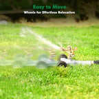 RESTMO 2 Pack Heavy Duty Full Metal Impact Sprinkler with Wheeled Base - Image 3