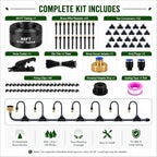 66FT 5/16" Garden Watering Kit with 22 Brass Nozzles - Image 2
