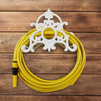 Relaxdays Antique Hose Holder, Cast Iron, Vintage Look, Wall-Mounted, HxWxD: 24 x 31.5 x 15 cm, Garden Hose Hanger, White, 10020617_49 - Image 5