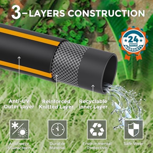 Giraffe Tools Garden Hose 5/8", 100ft with Shut off Valve - Image 5