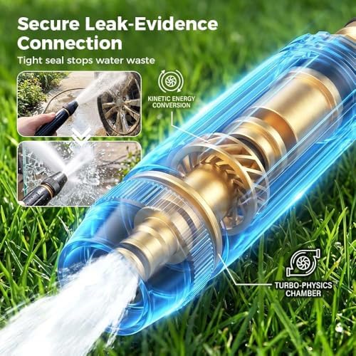 Heavy Duty Adjustable Twist Hose Nozzle, 2027 High Pressure Water Hose Nozzle,Garden Nozzle for Hose Outdoor High Pressure for Cleaning, Watering Plants, Car Washing (Pagoda) (Pagoda*3) - Image 6