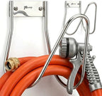 JBscoop Garden Hose Holder Stainless Steel Small Wall Mount Garden Hose Hook, Ideal for Water, Air, Hydraulic Hose, Ropes, Extension Cords Heavy Duty & Rust Proof Large Set of 2 - Image 3