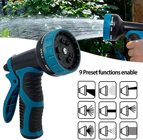 Xiaohu Adjustable Garden Hose Nozzle Water Gun Hose Nozzle Car Washer Garden Watering Jet Spray High Pressure Sprinkler Foam Lance Automobiles Cleaning Tool (Color : Blue) - Image 2