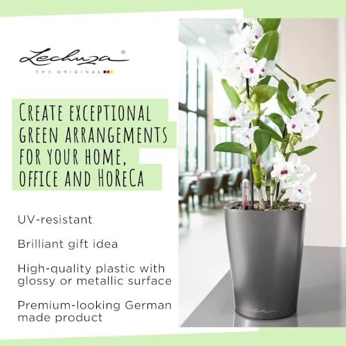 Lechuza 14900 Deltini Self-Watering Planter for Indoor and Outdoor Use, 6" x 6" x 7", White - Image 7