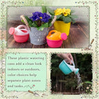 Sieral 20 Pcs Mini Plastic Watering Cans Bulk 3.5 Inch Small Portable Watering Pot Can for Garden, Indoor Outdoor Plants, Flower, Succulents, House Plants, Beach Sand and Water Play Yellow, Pink, Blue - Image 3