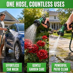 100 FT Garden Hose - Heavy Duty Non-Expandable Water Hose with 10-Function Nozzle, Kink-Free & Leak-Proof Flexible Yard Hose for Lawn and Car Washing（100FT) - Image 5