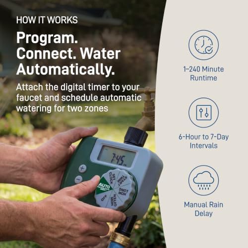 Orbit 2-Zone All-in-One Automatic Watering System, DIY Lawn Kit - 50021 - Image 4