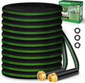 Garden Hose 100ft Lightweight, Non-Expanding, Leak-Proof Metal Connector, No-Knot No-Tangle, Easy to Store and Carry, Wear-Resistant, 3/4GHT Flexible Water Hose for Yard, Outdoor (Black Green) by CXEZSIKGardenHose