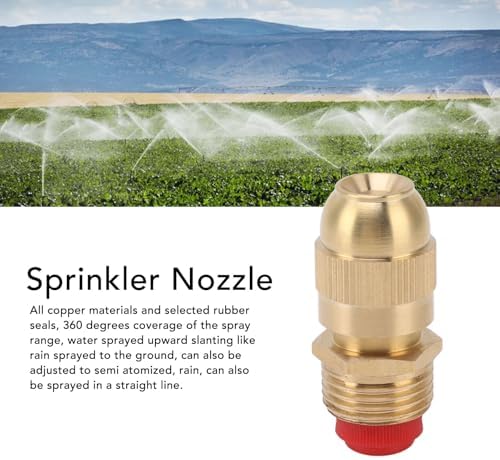 Brass Hose Nozzle Heavy Duty Brass 10Pcs G1/2 Male Thread Sprinkler Nozzle Garden Irrigation Water Spray Adjustable Watering Sprayer Nozzle (Small Body) - Image 4