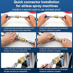 Airless Paint Sprayer Quick Connect Coupler, 1/4" Stainless Steel, 2-Pack - Image 5