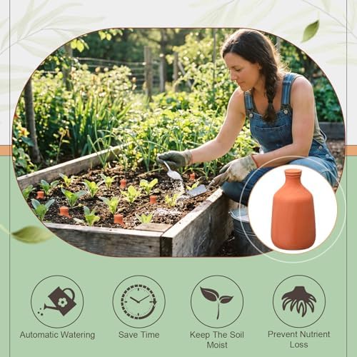 DoubleFill Ollas Terracotta Watering Pots, 100 oz, 2 Pcs - Image 6