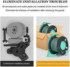Retractable Garden Hose Reel with 1/2-Inch Hose, Wall Mounted/Portable Tote Hose Reel Holder Water Pipe Rack, Includes Heavy-Duty Hoses &Storage Shelf and Nozzles, for Gardening Car Cleaning Waterin - Image 7