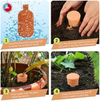 2pcs 10 * 5 * 5in Ollas Plant Watering Globes 61oz Terracotta Watering Pot Watering Bulbs for Outdoor and Indoor Plants Large Reservoir Bulbs with lid Terra Cotta Clay Irrigation Globes - Image 4