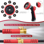 PANYEE 50FT Garden Hose, Flexible Water Hose,Leak Proof hose with 10 Functions Sprayer, Durable, Anti-Kink - Image 6