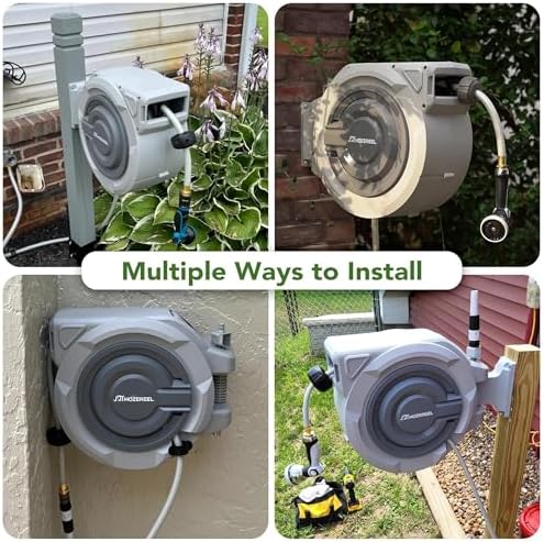 5/8" x 72 FT Retractable Garden Hose Reel - Image 5