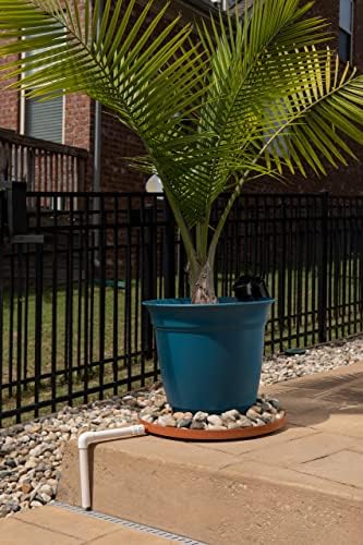 Drain Away Grey 15.5 Inch Plant Saucer Heavy Duty Drain Tray for Large Pots Indoor Outdoor Waterproof UV Resistant | Protect Floors Decks | 12in 15in 22in | White Gray Terra Cotta Black - Image 4